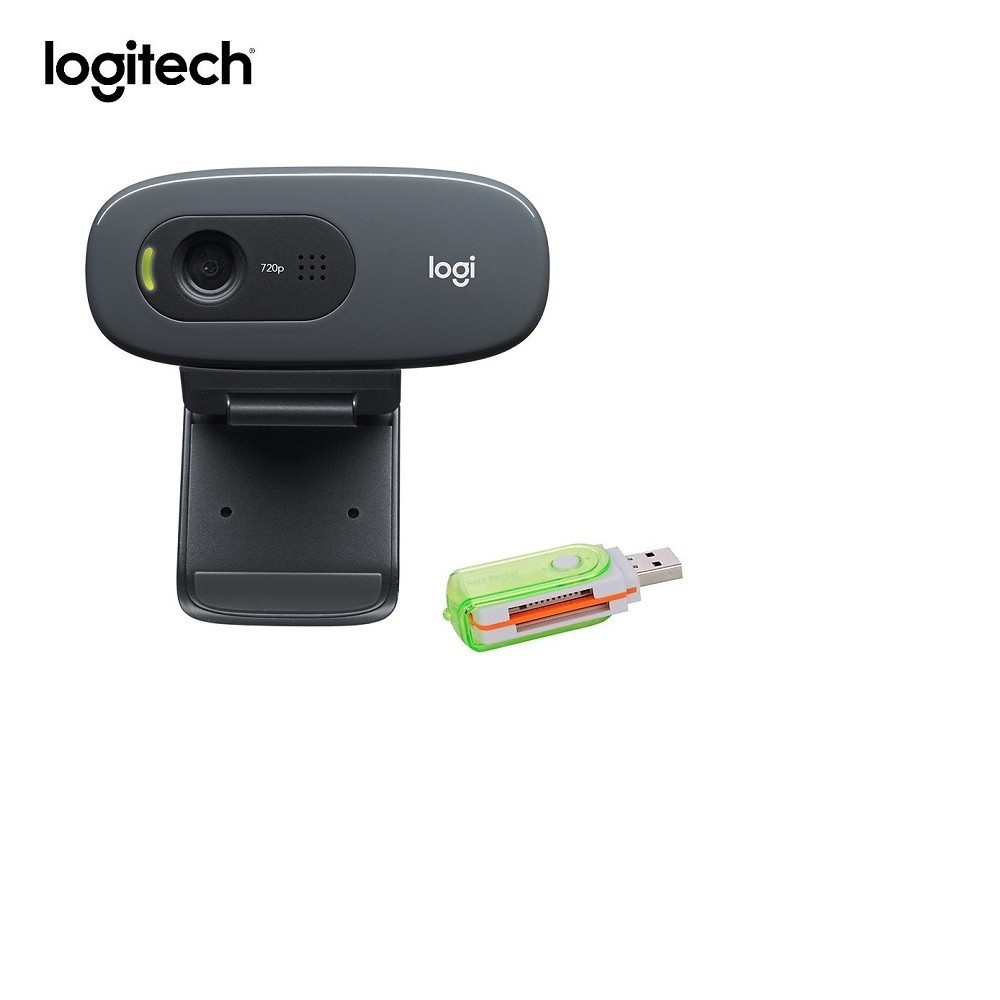 Webcam Logitech C270 cao cấp - (tặng kèm đầu đọc thẻ)