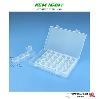 Khay đựng đá 28 ô, đựng charm nail, phụ kiện