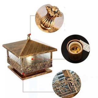 Đèn trụ cổng cây dừa mạ đồng phi 300