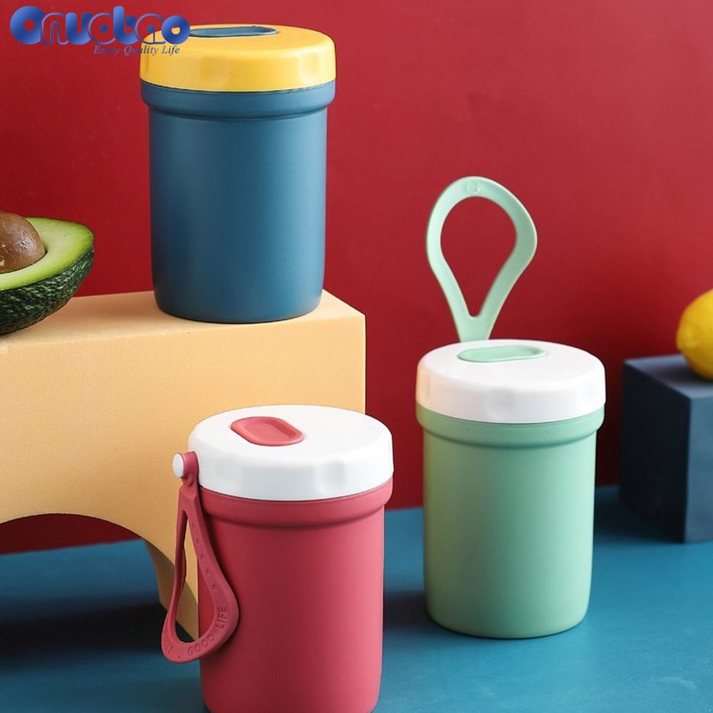 Cốc đựng súp ONUOBAO làm từ nhựa 300ml có thể sử dụng trong lò vi sóng