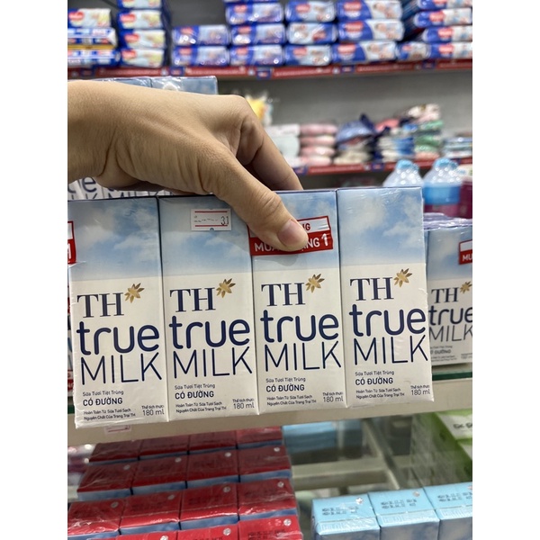 Lốc 4 hộp sữa tươi tiệt trùng TH true MILK 110ml/ 180ml