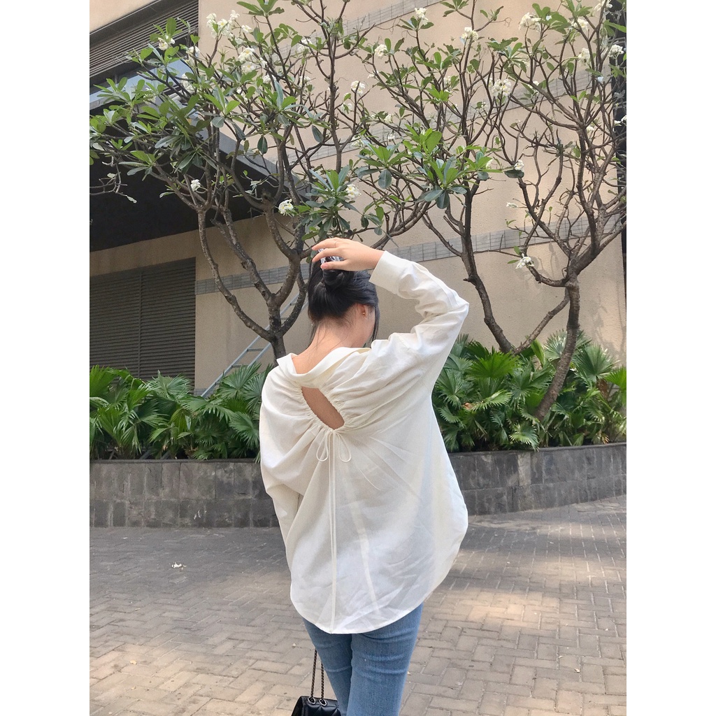 Áo sơ mi khoét lưng MIEU - HF04