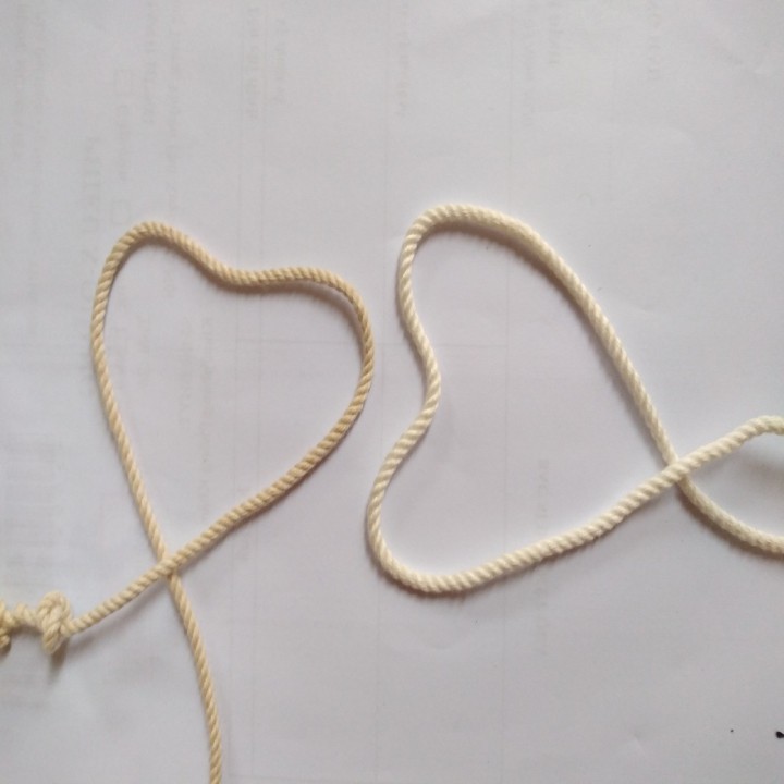 Dây đan macrame cotton xoắn 4mm màu ngà màu kem