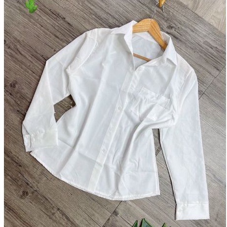 Áo sơ mi trơn form rộng chuẩn đẹp(B.C)