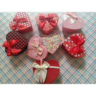 HỘP QUÀ TRÁI TIM SIZE 13×15×6 ( size nhỏ ) + hạt xốp, nơ 🤗🎁🎁