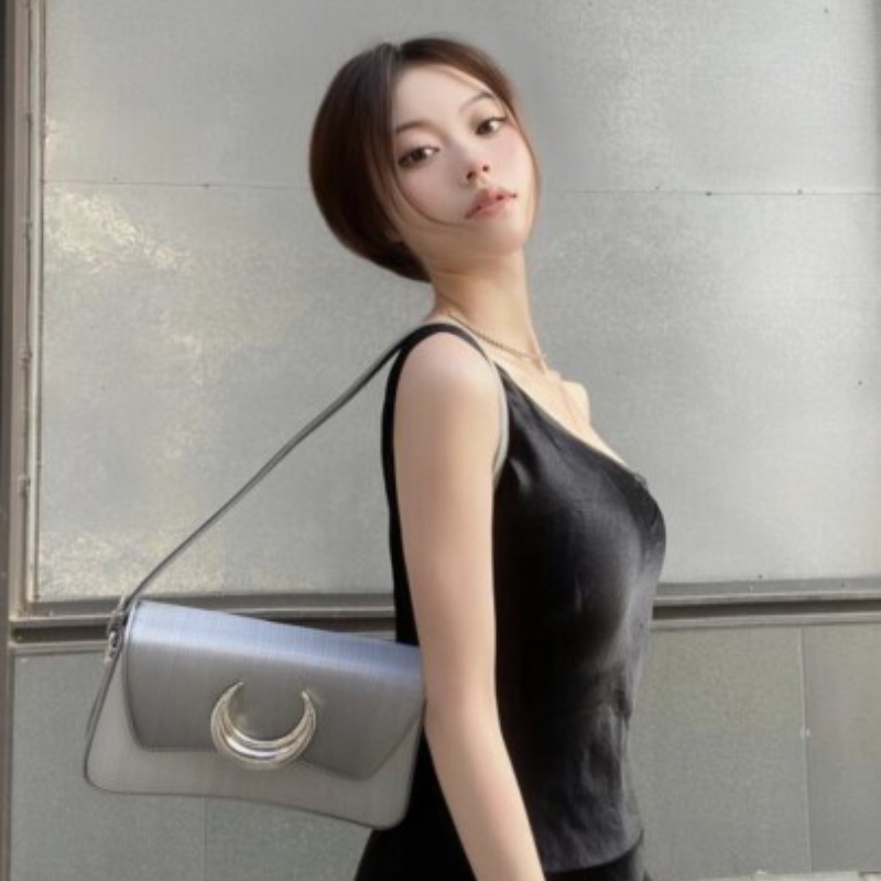 Túi đeo vai Yadou hình mặt trăng màu gradient sang trọng thời trang cho nữ