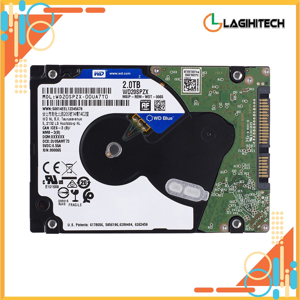 Ổ cứng HDD 2.5" Western Digital Blue SATA III - 2TB Bảo hành 2 năm