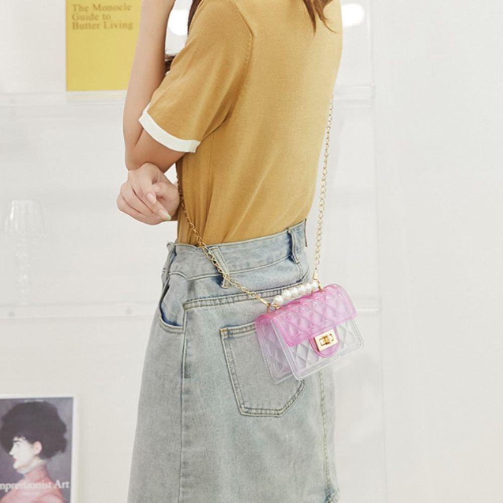 Túi Xách Nhựa Dẻo Trong Suốt Dáng Vuông Nhỏ Thời Trang Cao Cấp Cho Nữ