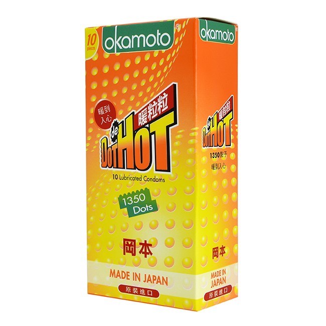 Bao Cao Su Okamoto Dot de Hot, Gai Nóng Truyền Nhiệt Nhanh (Hộp 3C, 10C)  XMARVEL