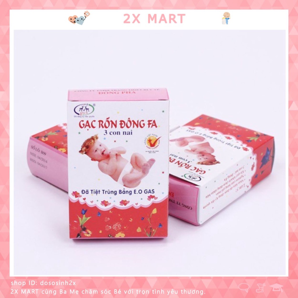 Băng rốn cho bé trẻ sơ sinh, gạc rốn Đông Pha, Hải Sơn Pha  [Hộp 3 chiếc]