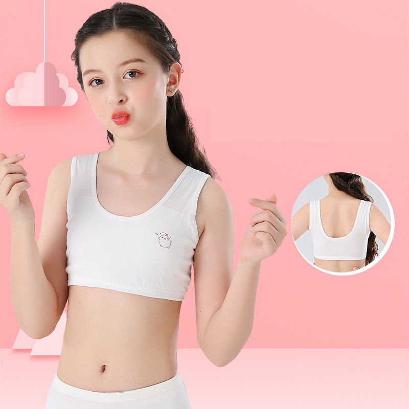 Áo Ngực Vải Cotton Mềm Mại Dành Cho Bé Gái Học Sinh