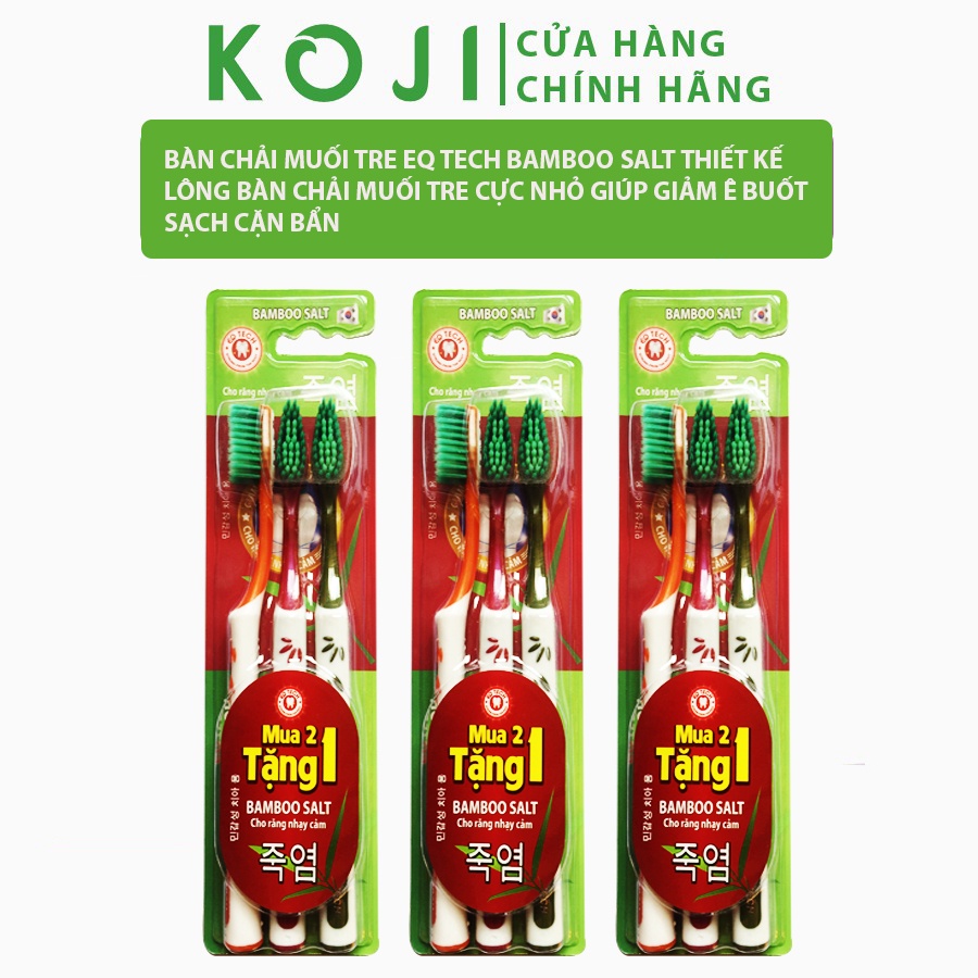 Bàn chải đánh răng giảm ê buốt muối tre EQ TECH BAMBOO SALT.