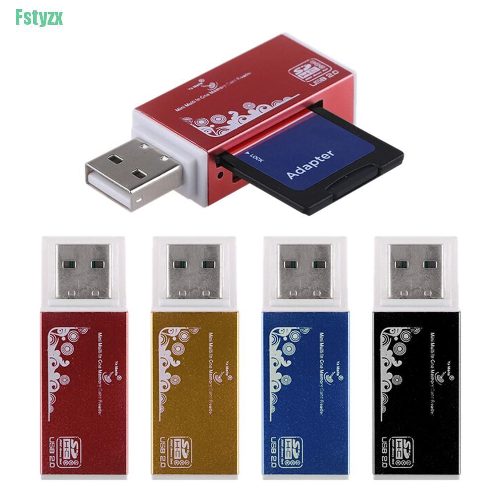 fstyzx for Micro SD SDHC TF M2 MMC MS PRO DUO All in 1 USB 2.0 Multi Memory Card Reader