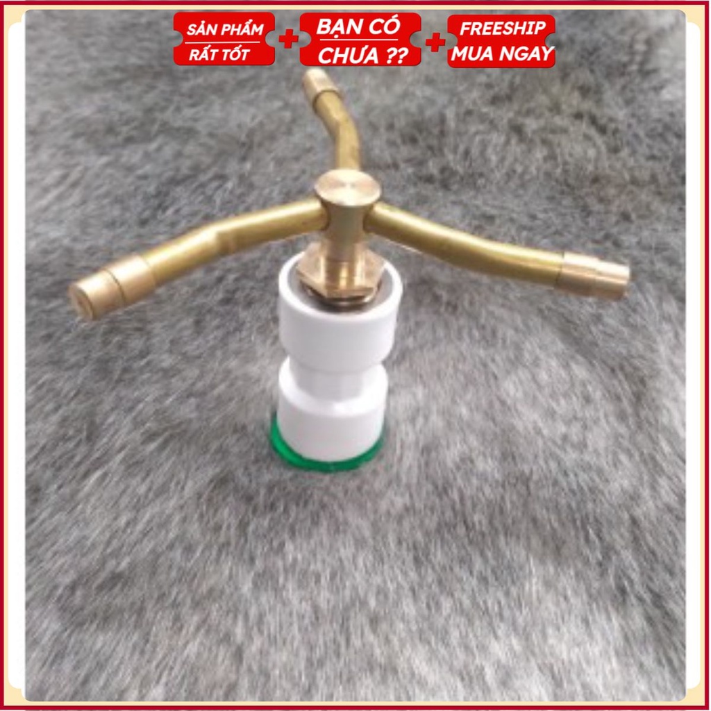 Vòi Phun Sương Tưới Cây Tự Động Xoay 360 Độ 1/2 Ink, Béc phun sương đồng thau xoay 360 độ cho mái tôn, tưới cây mùa nóng