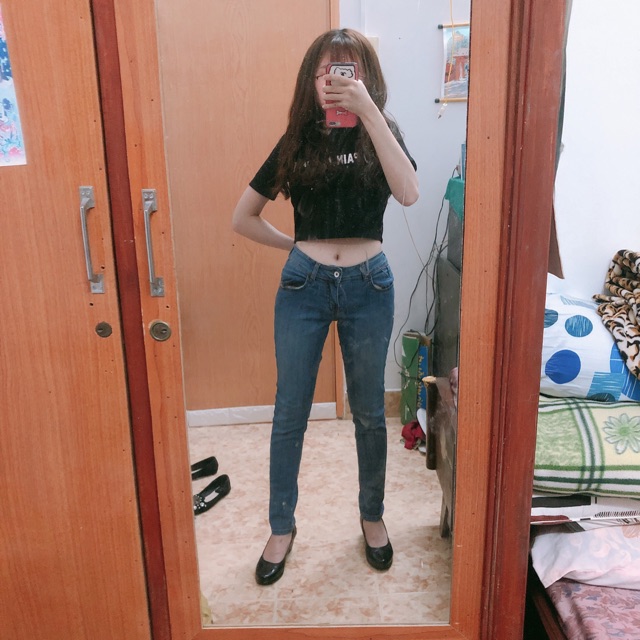 Thanh lý quần jean Mangô sọc size 28
