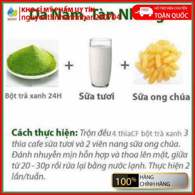 ( Mẫu Mới 90gr )Đẹp da giảm nhờn Bột trà xanh nguyên chất, mới hàng công ty chính hãng