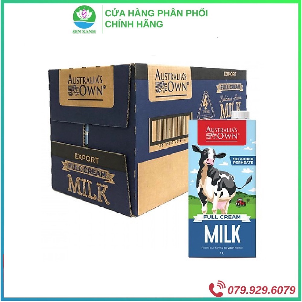 [SenXanh Emart] Thùng 12 Hộp Sữa AUSTRALIA'S OWN 1L - Sữa OWN Úc Nhập khẩu