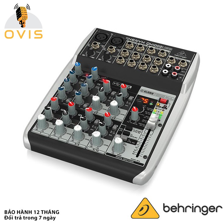 Mixer USB 10 Cổng Behringer Xenyx QX1002USB Có Hiệu Ứng Cho Thu Âm, Livestream và Karaoke