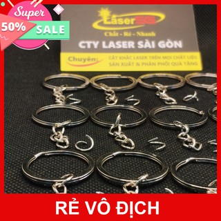 100 Khoen móc khoá tròn loại tốt 2.8cm - gồm đầu móc treo
