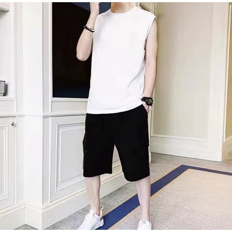 Áo ba lỗ sát nách nam basic vải thun lạnh xuất Hàn, chuẩn from, trẻ trung, năng động - Lux Store