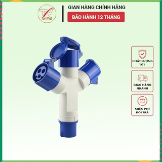 Bộ chia ổ cắm điện Tâm Việt, bộ chia 3 ổ cắm công nghiệp 1 pha 16A