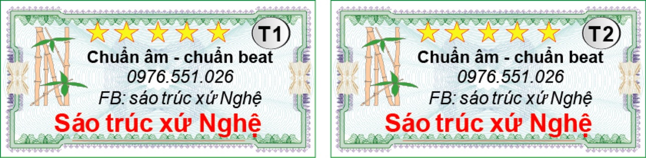 Cặp sáo nứa bắc tone tuỳ chọn (free ship)