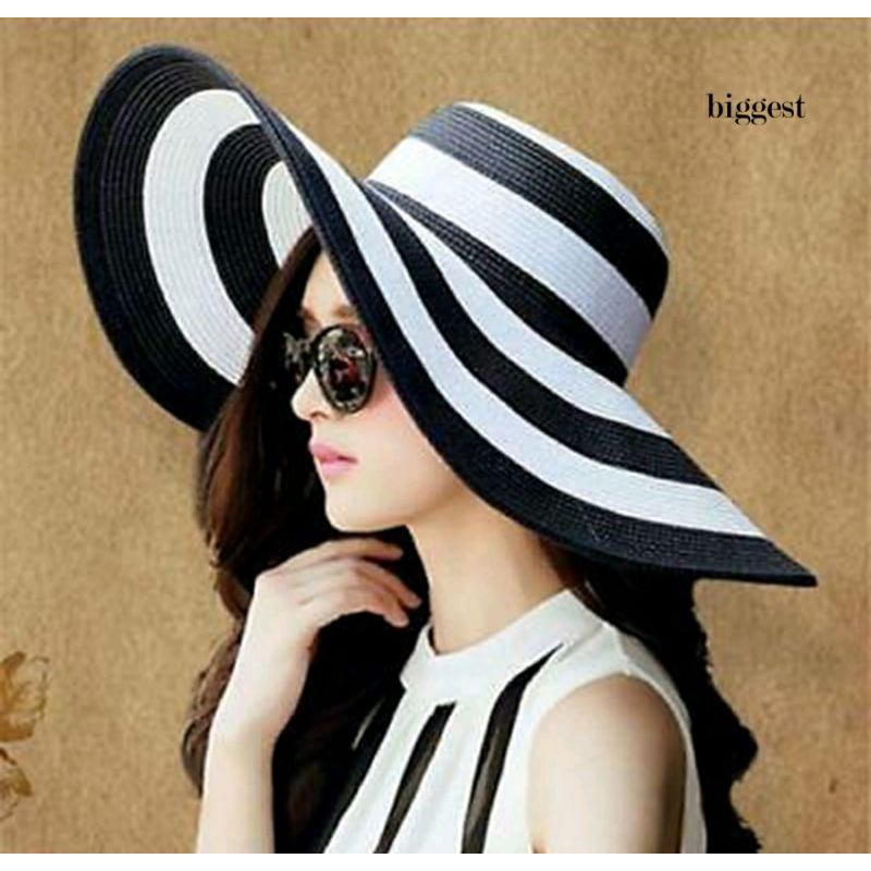 Nón Cói Rộng Vành Kẻ Sọc Nữ