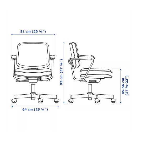 GHẾ VĂN PHÒNG ALEFJÄLL IKEA - BE