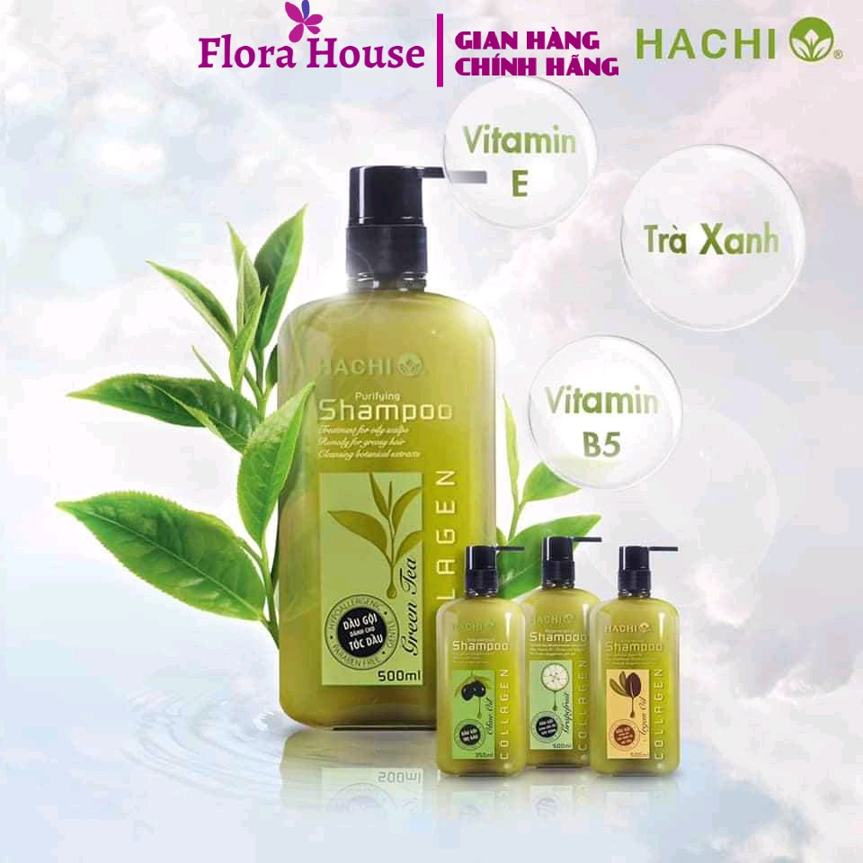 [RẺ VÔ ĐỊCH] Dầu Gội Cho Tóc Dầu Chiết Xuất Trà Xanh - HACHI PURIFYING SHAMPOO