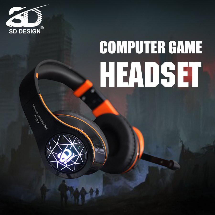 Tai nghe Gamming PH 99 - Tai ghe game thủ chụp mic rời tai chính hãng SD Design cực chất thời trang, bảo hành 1 năm