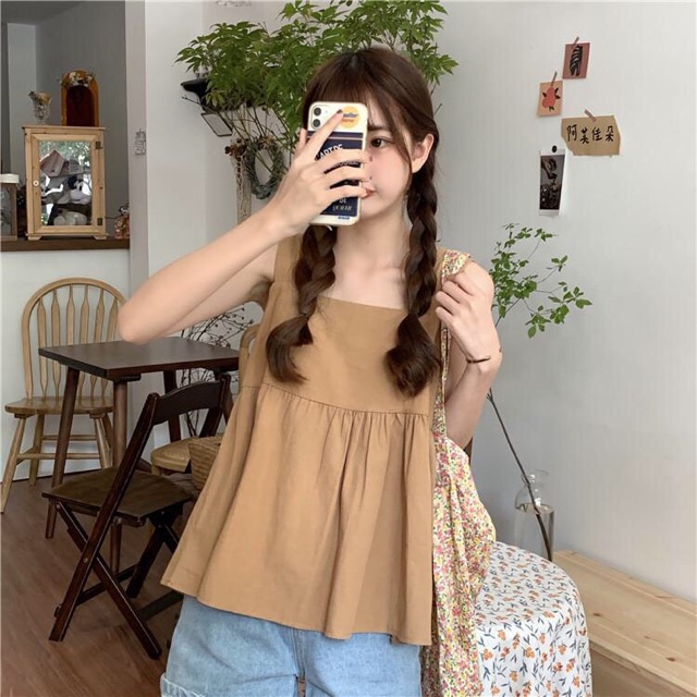 ( CÓ ẢNH THẬT ) ÁO HAI DÂY ĐŨI THẮT NƠ LƯNG 3 MÀU | BigBuy360 - bigbuy360.vn