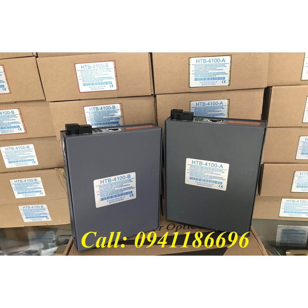 Bộ chuyển đổi quang điện 1 sợi Converter quang NetLink HTB 4100 A/B chuẩn 10/100/1000