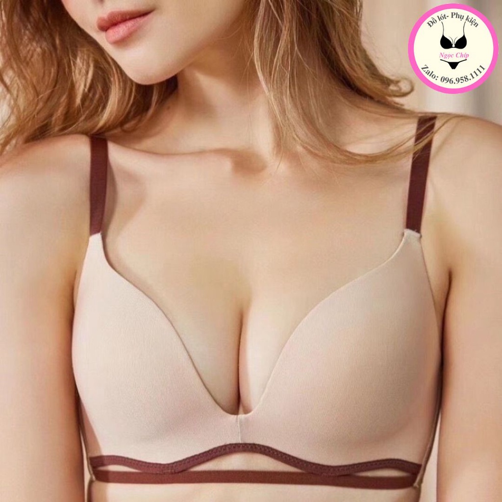 Áo lót nữ không gọng nâng ngực , áo ngực nữ mút mỏng viền sóng sexy gợi cảm AL07