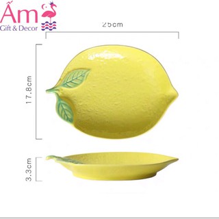 Đĩa Sứ Hoa Quả Ấm Gift Decor - Bát Sứ Hoa Quả Trang Trí Bàn Ăn Men Sứ Cao Cấp An Toàn Tuyệt Đối Đa Dạng Mẫu Mã