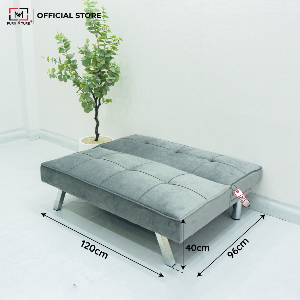 Sofa mini size 1m2 với 3 chức năng và chân inox lắp ráp tiện lợi thương hiệu MW FURNITURE
