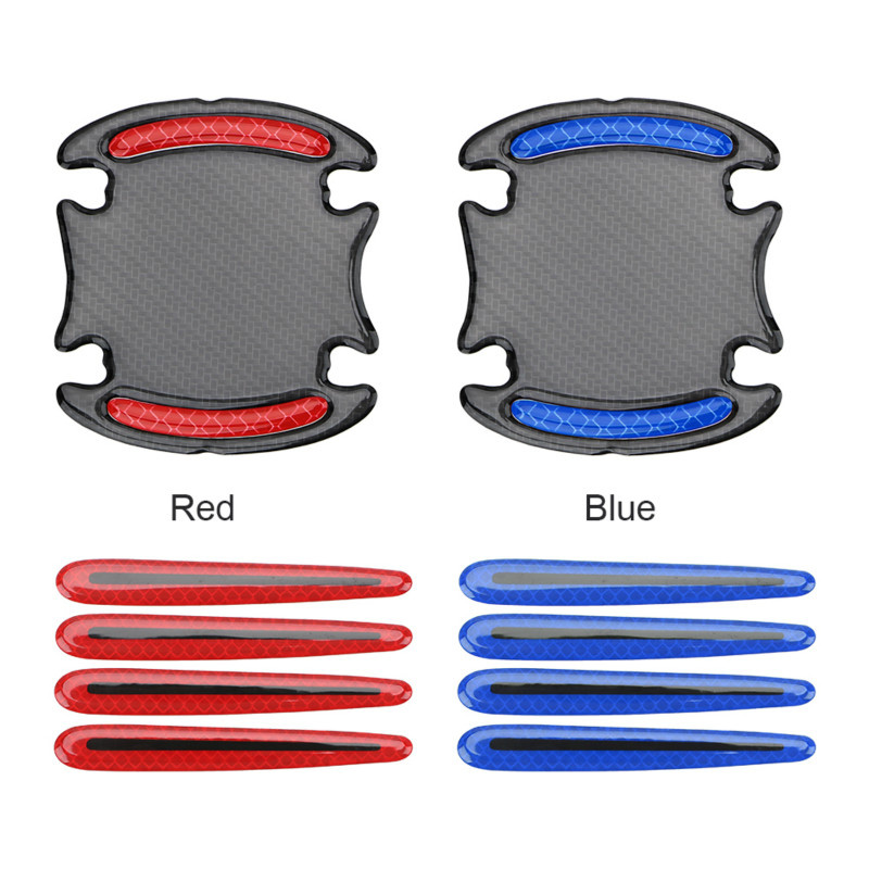 Nhãn dán tay cầm chất liệu sợi carbon phản chiếu thích hợp xe hơi