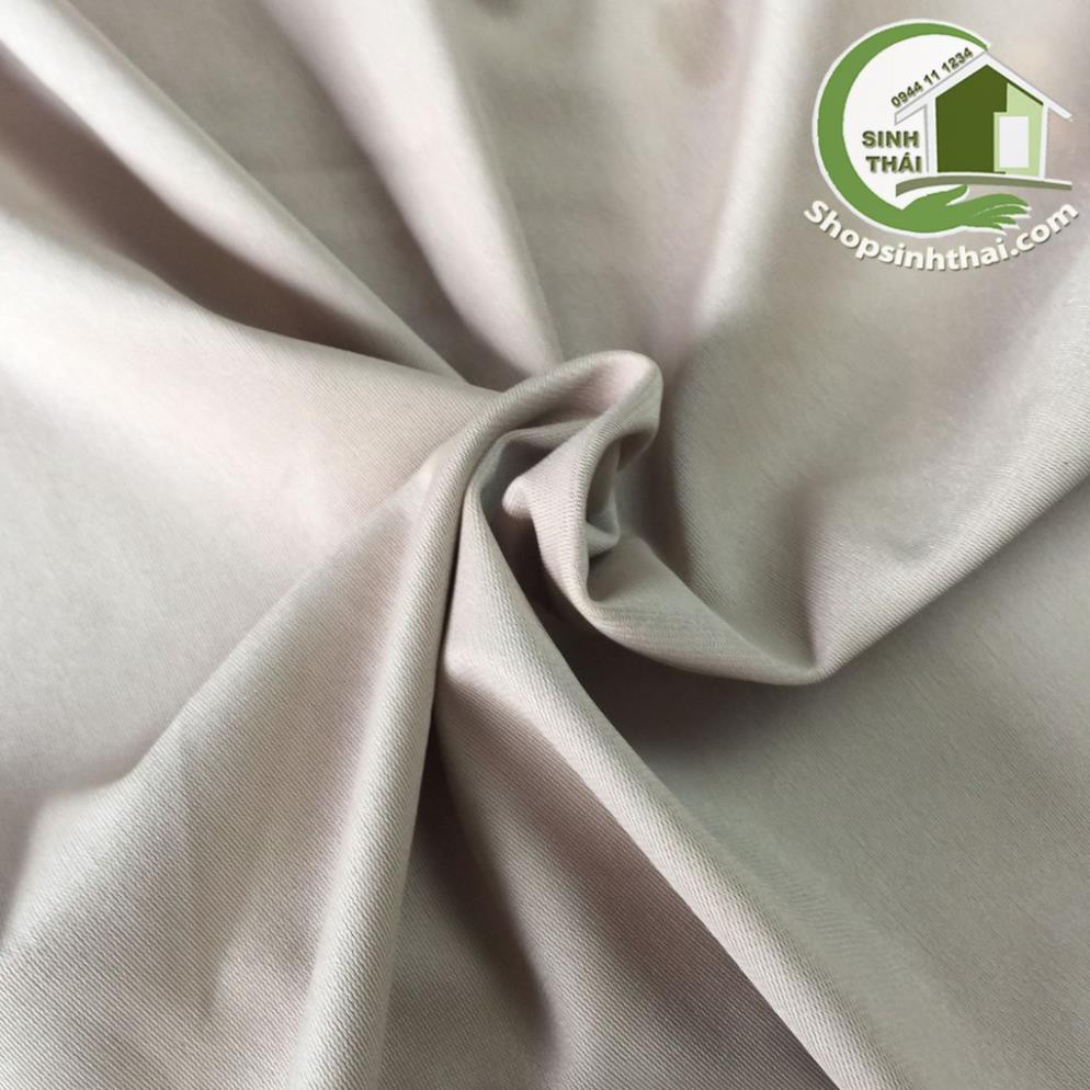 Vải thun poly 2 da co giãn 4 chiều khổ lớn - vải may khẩu trang 3d, may quần áo  - màu kem