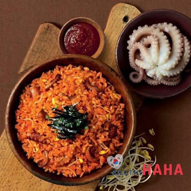 Cơm bạch tuộc xào cay hàn quốc ăn liền CJ 햇반컵반 낙지콩나물비빔밥 216g