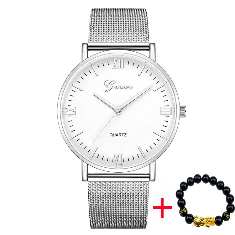 (SIÊU HOT) Đồng hồ nam GENEVA G9111 dây hợp kim thép cao cấp + Tặng vòng tay tỳ hưu | BigBuy360 - bigbuy360.vn