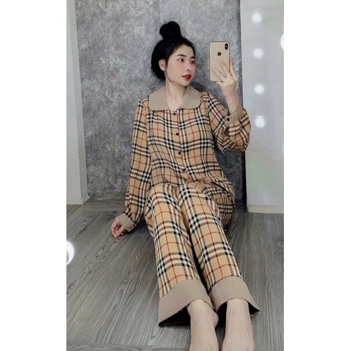 Đồ Bộ Tay Phồng Tiểu Thư- pijama Tiểu Thư- Đồ Bộ Pijama Lụa Mango Cao cấp- Bộ Dài | BigBuy360 - bigbuy360.vn