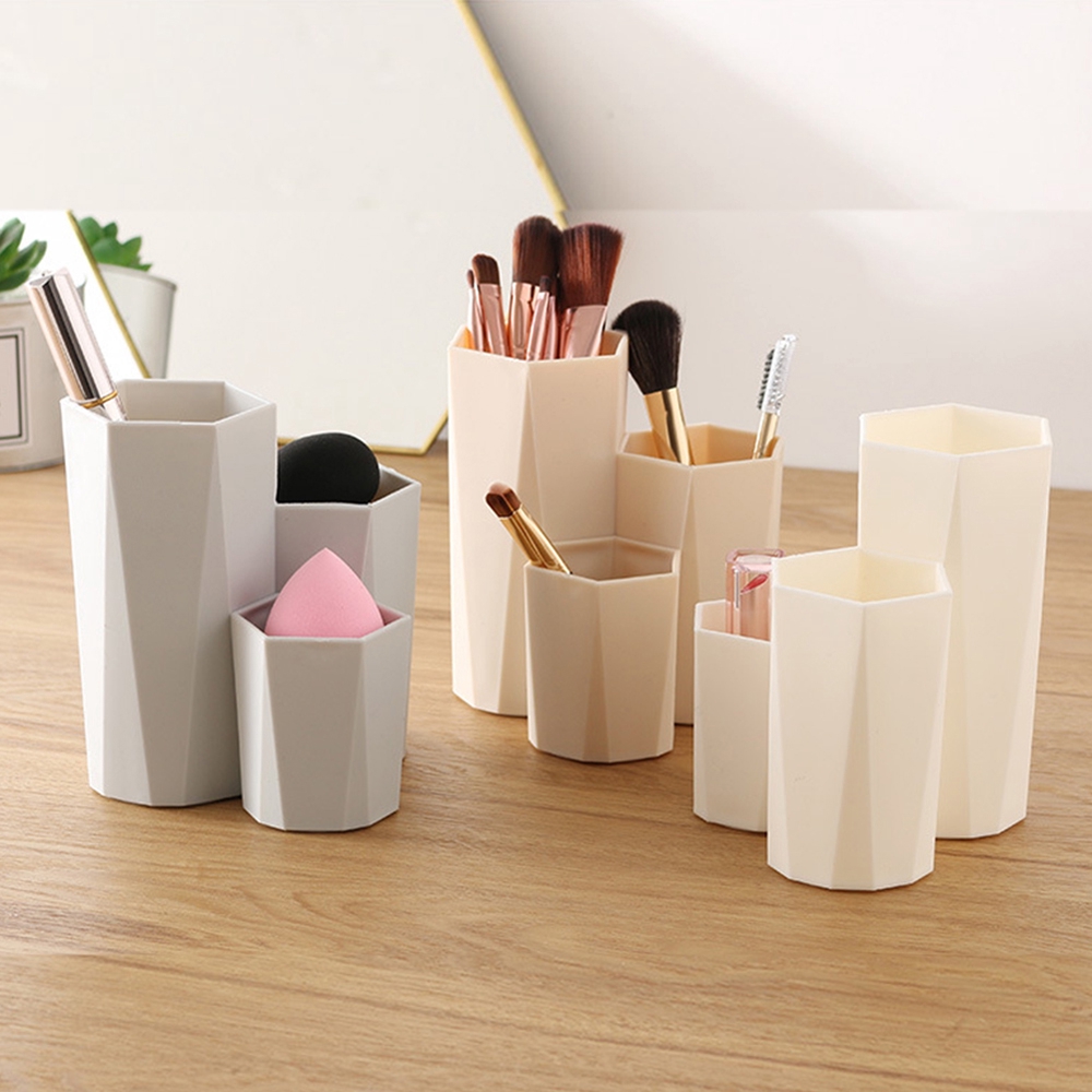 Hộp chia 3 ngăn đựng đồ trang điểm để bàn tiện lợi tam71