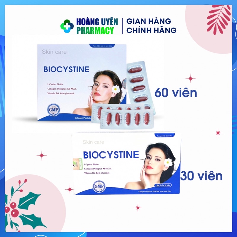 Viên uống đẹp da, tóc, móng Biocystine - Lcystine, Biotin, Kẽm, Collagen