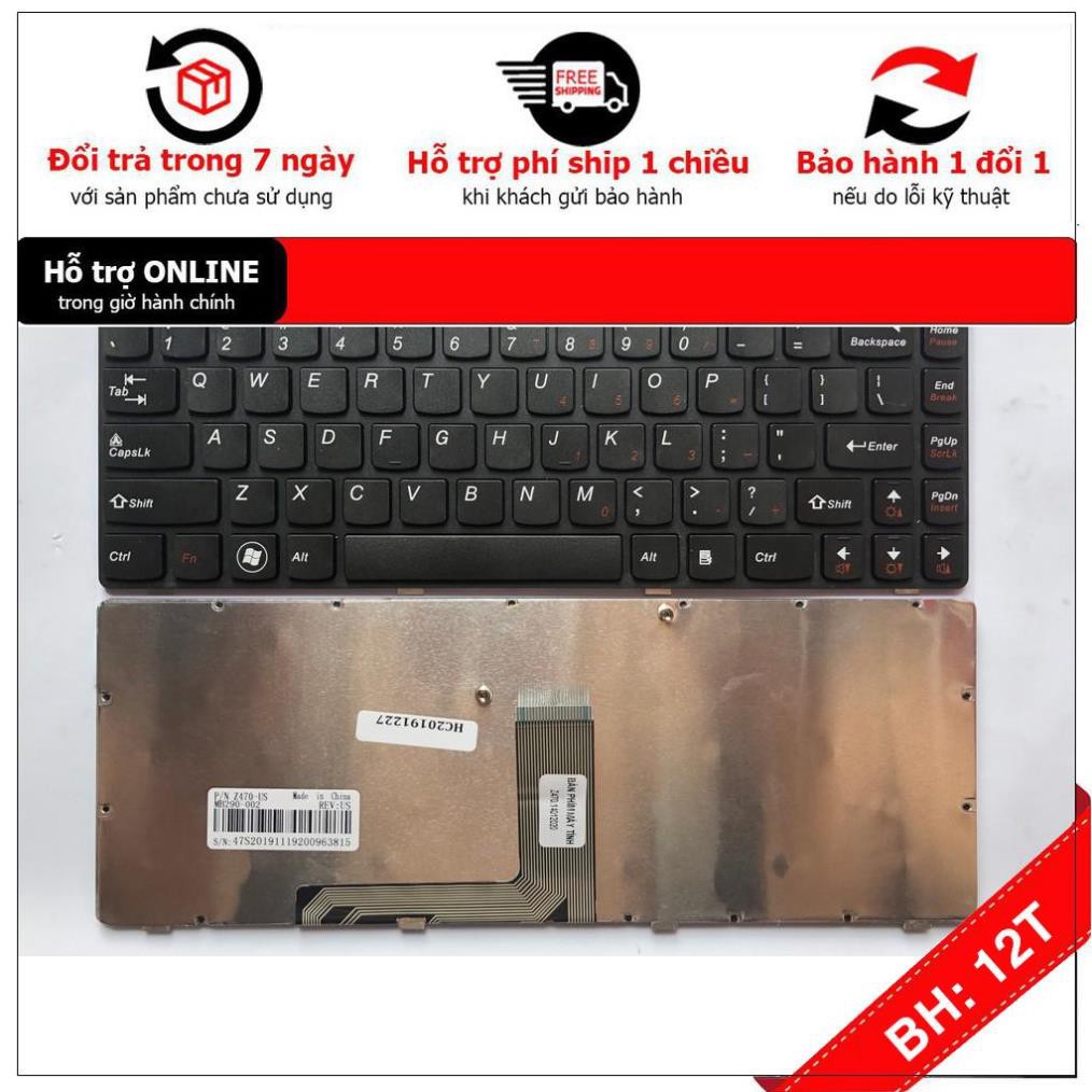[BH12TH] [- Bàn Phím Laptop Lenovo Z470 Z475 Z370 Z375 Hàng Mới 100% Bảo Hành 12 Tháng Toàn Quốc