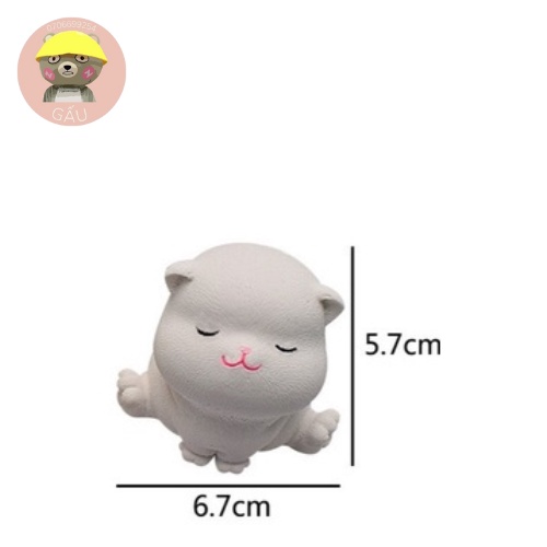 Tô tượng thạch cao mèo mập size nhỏ