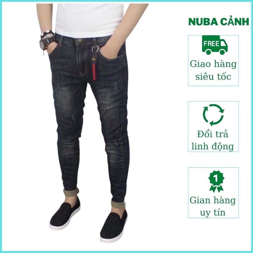 Quần jean nam mẫu mới, màu đen rách xước, quần bò đẹp giá rẻ TCS 28