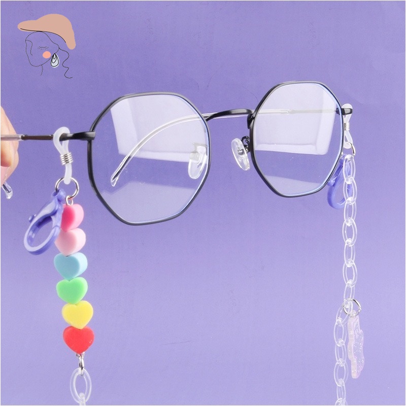 Dây Đeo Mắt Kính Xỏ Hạt Nhiều Màu Hình Gấu