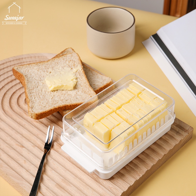 SWEEJAR Hộp Đựng Bơ Bằng PP Có Nắp Đậy Tiện Dụng
