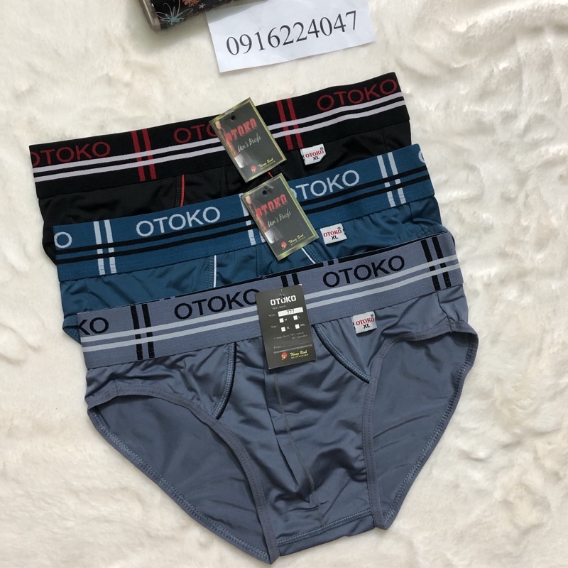 Set 3 Quần lót nam lưng cao thun lạnh, quần sịp nam xuất Nhật cao cấp