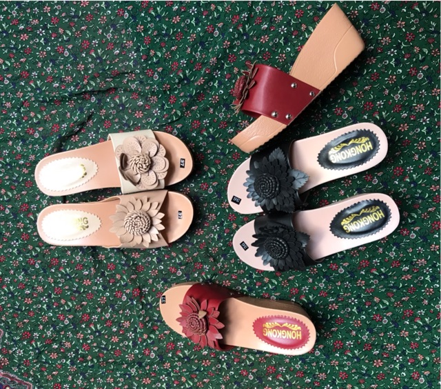 Déo đế xuồng cao 7cm, hoa cúc siêu dễ thương