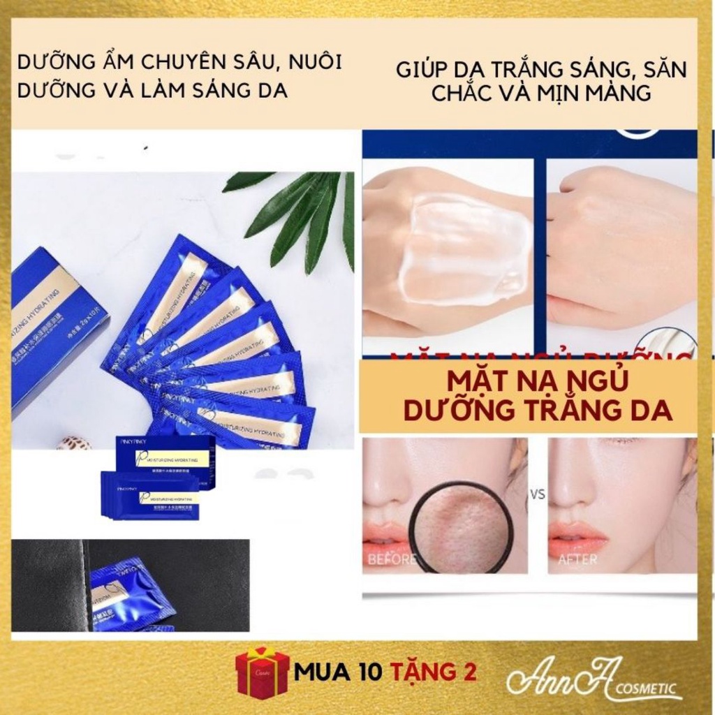 Mặt Nạ Ngủ Mặt Nạ Dưỡng Da Cấp Ẩm Chuyên Sâu Phục Hồi Tái Tạo Da Mờ Nám Dưỡng Đêm PinkyPinky 2g/1 Gói-AnnA.40.Cosmetic